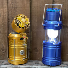 Load image into Gallery viewer, Multifunctional Mini Fan Solar Camping Lamp and Torch
