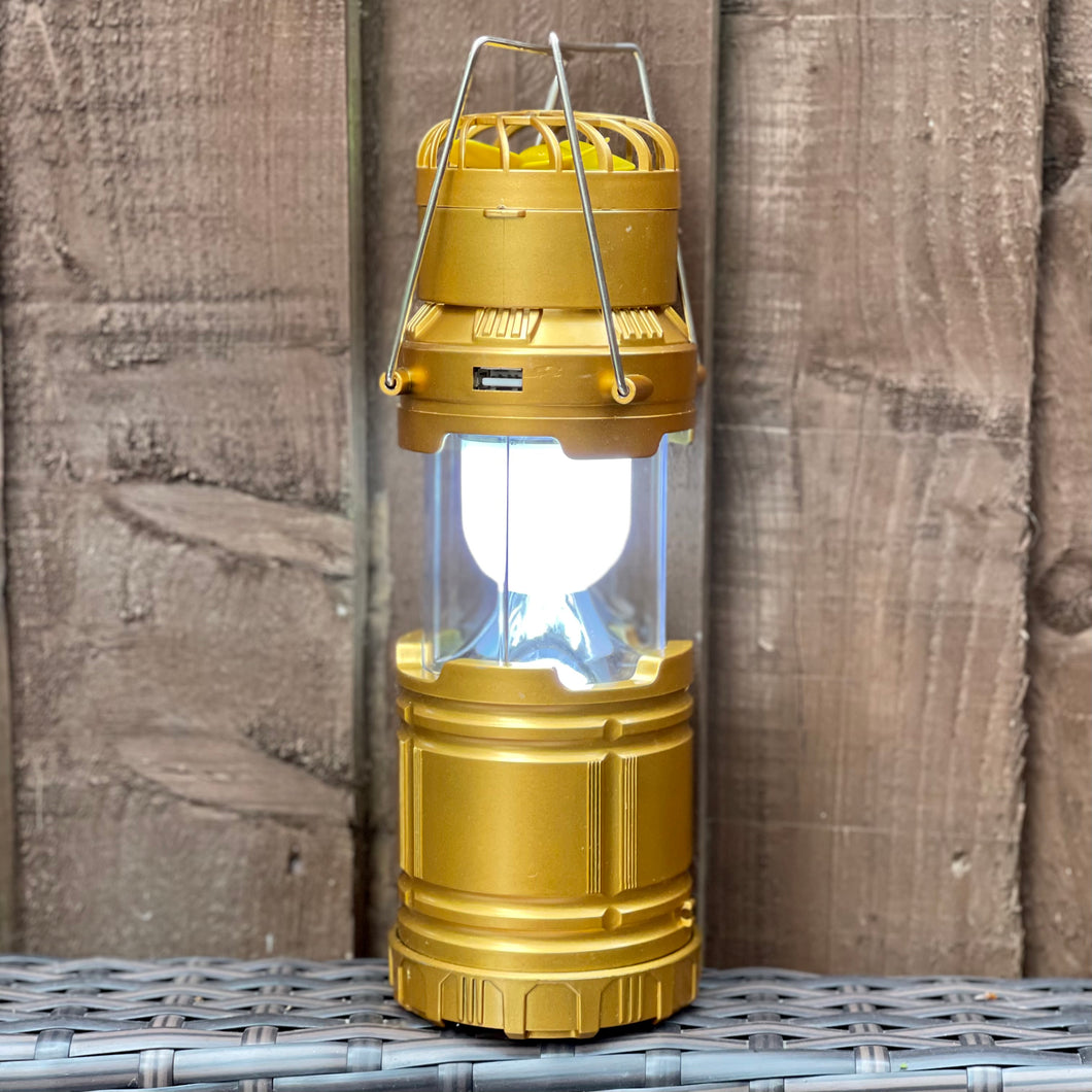 Multifunctional Mini Fan Solar Camping Lamp and Torch