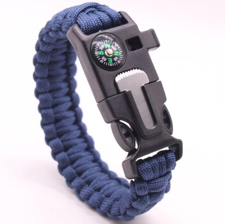 Parachute cord survival bracelet, multifunctional with compass, whistl –  Wolf Adventure